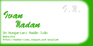 ivan madan business card